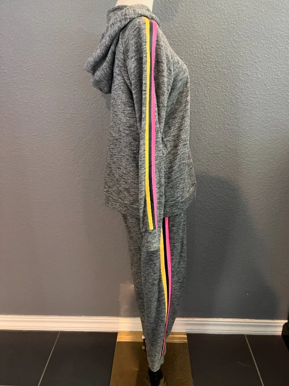 LE SUPERBE FRENCH TERRY GOOD DAYS TRACKSUIT NO BAD DAYS 2 PIECE PANTS & HOODIE M